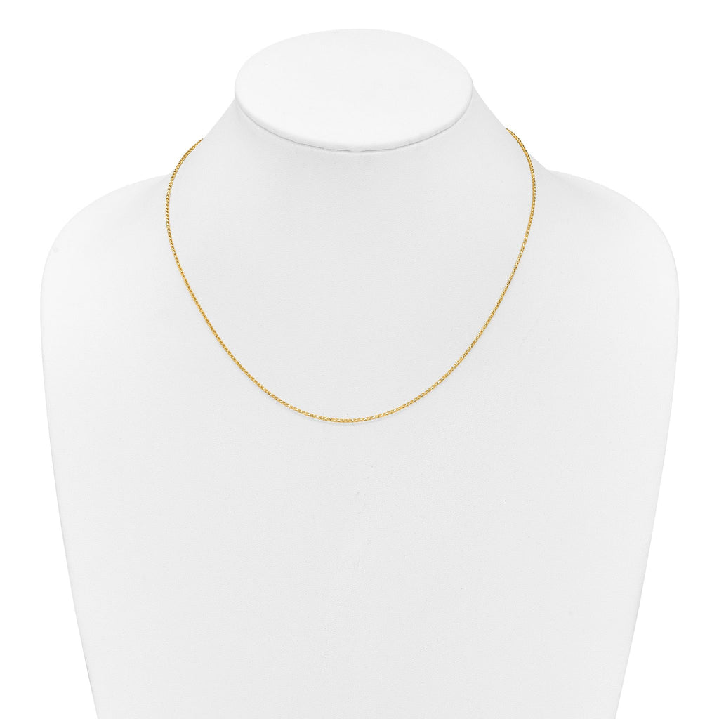 1.15mm 10K Yellow Gold D/C Open Franco Chain