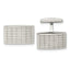 Laser-Design Rectangle Cufflinks in Stainless Steel
