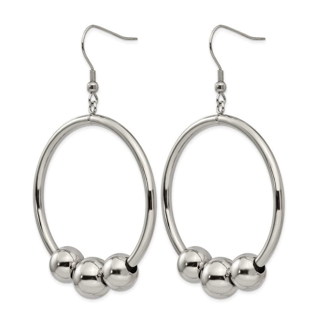 Stainless Steel Polished Drop Dangle Earrings for Women