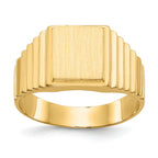 14k 10.0x8.5mm Open Back Men's Signet Ring