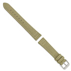Beige Nylon Canvas Watch Band with Leather Lining, 20mm