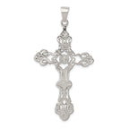 Sterling Silver 925 INRI Cross Pendant with Polished Anti-Tarnish Finish