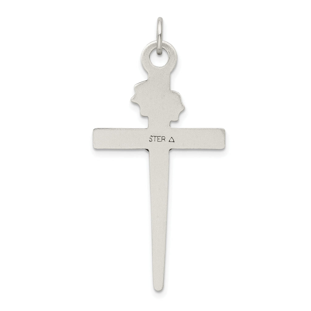 Sophia Jewelers Sterling Silver 925 Antiqued Crucifix Pendant Polished Finish