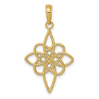14K Gold Celtic Knot Pendant with Polished Finish Elegant Cast Design