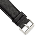 Black Glove Leather Watch Band in 24mm with Panerai-Style Buckle