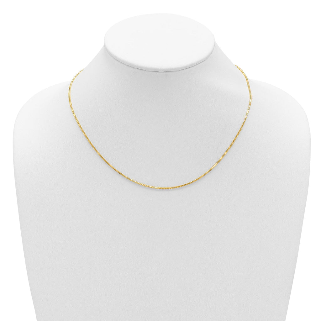 1.25mm 10K Yellow Gold Franco Chain