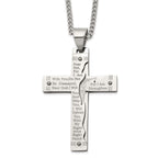 Isaiah 41:10 Prayer Cross Necklace in Stainless Steel