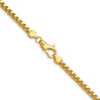 14K Yellow Gold Solid Franco Chain Necklace 3mm