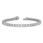 14k White Gold  10 carat Lab Grown Diamond VS+ F+ Complete Tennis Bracelet