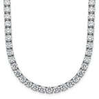14k White Gold 36 carat Lab Grown Diamond VS+ F+ Complete Round 20 inch Straight Tennis Necklace