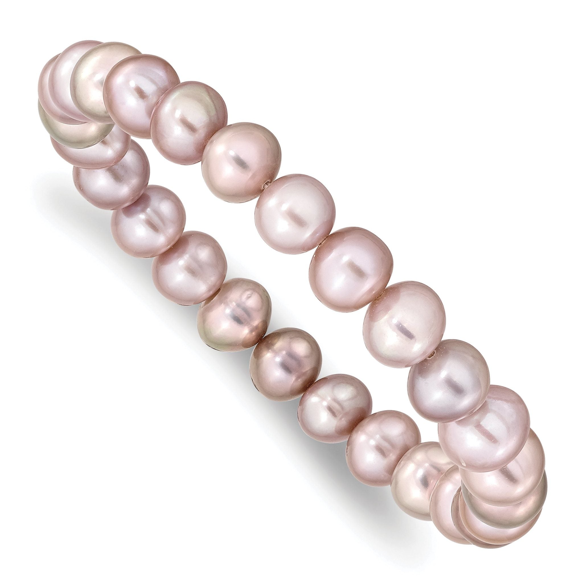 8-9mm Pink Near-round Freshwater Cultured Pearl Stretch Bracelet Main image