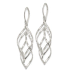 Twisted Dangle Earrings in Sterling Silver