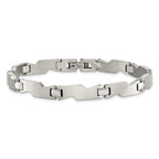 Stainless Steel Brushed and Polished Bracelet for Women