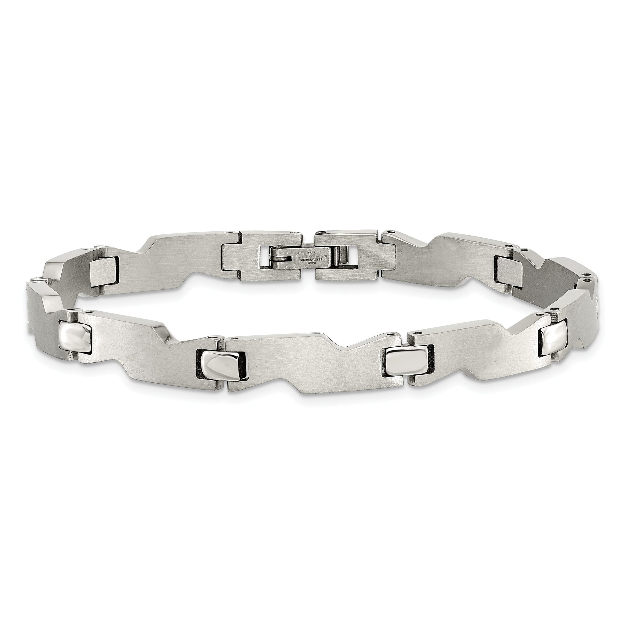 Stainless Steel Brushed and Polished Bracelet for Women