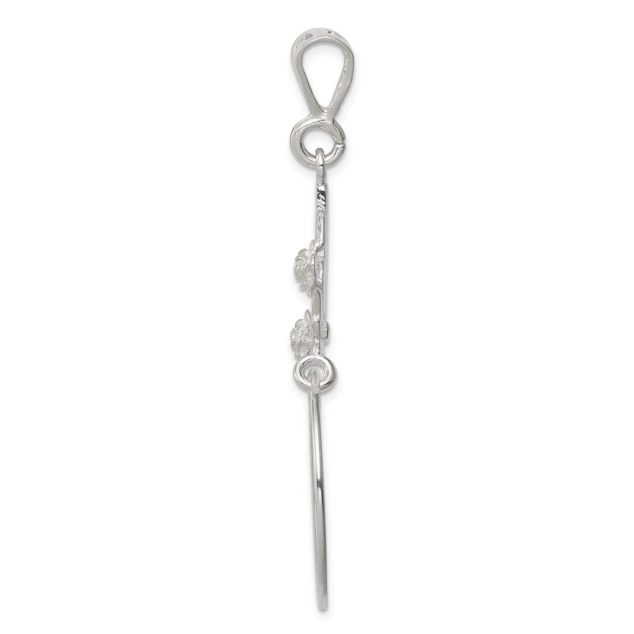 Sophia Jewelers Sterling Silver 925 Charm Holder with Polished Anti-Tarnish Finish Secondary image