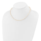 14k 4-5mm White Semi-Round Freshwater Cultured Pearl 12 inch Necklace