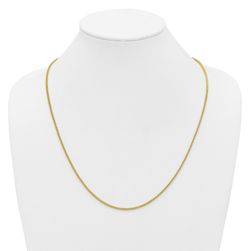 14K 7 inch 1.5mm Franco with Lobster Clasp Bracelet
