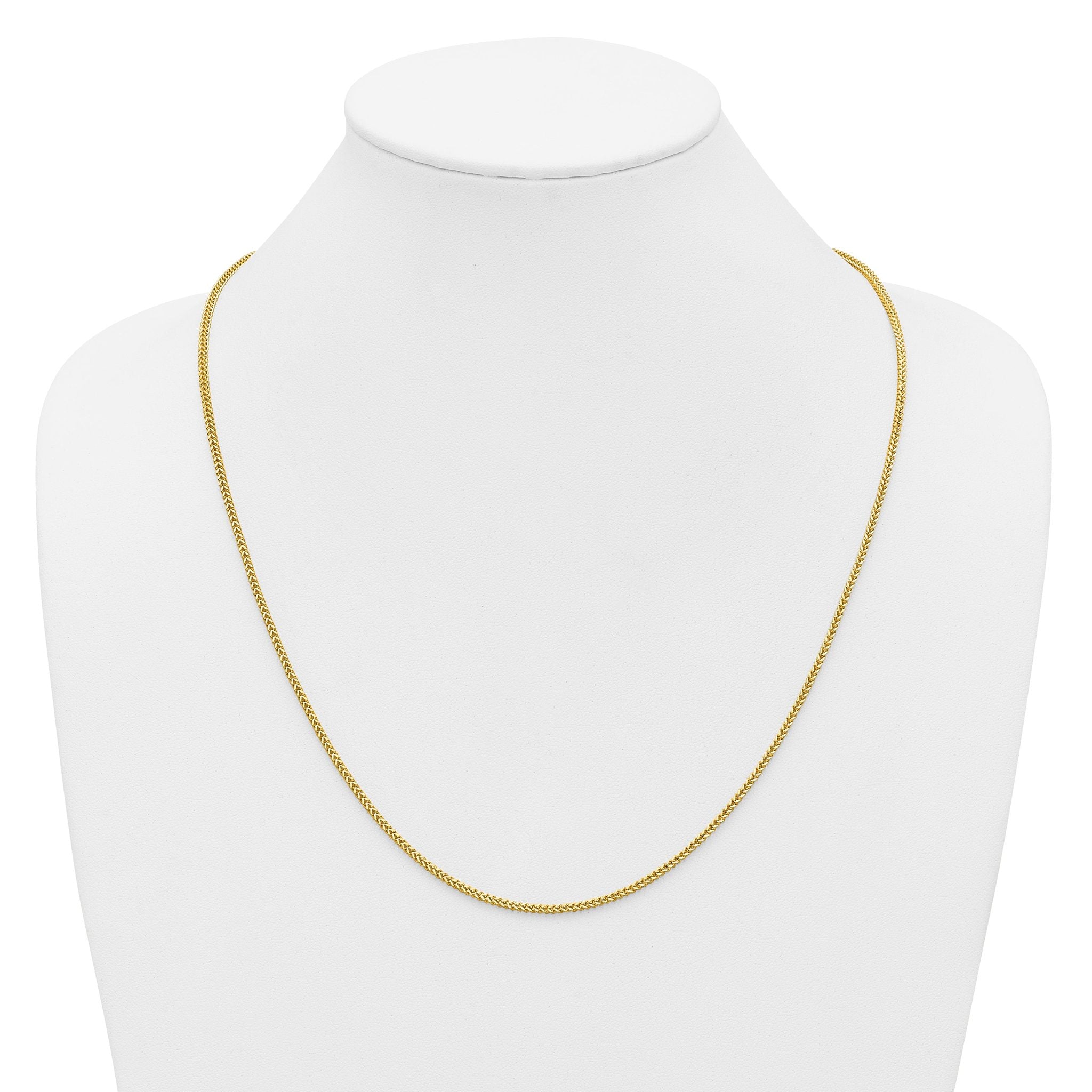 14K 7 inch 1.5mm Franco with Lobster Clasp Bracelet
