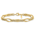 10k Polished Fancy Link Bracelet