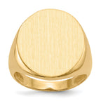 10k 22.0x18.0mm Open Back Men's Signet Ring