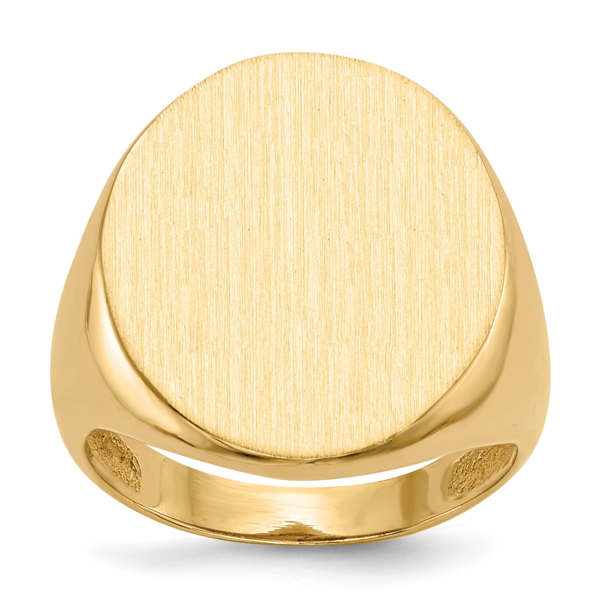 10k 22.0x18.0mm Open Back Men's Signet Ring