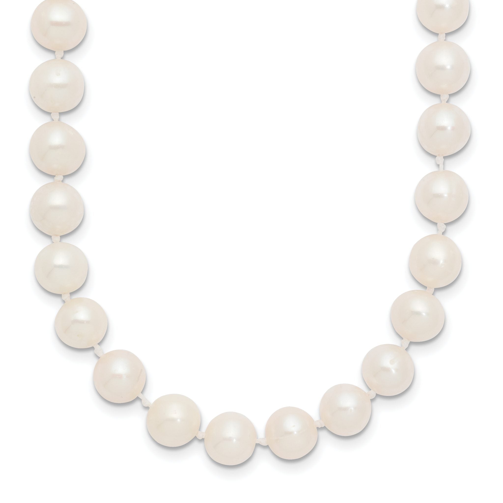 10 Karat 7-8mm White Near-Round Freshwater Cultured Pearl 16 inch Necklace Main image
