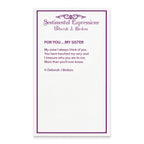 Sentimental Expressions Sterling Silver Rhodium-plated Antiqued For You My Sister 18in. Necklace