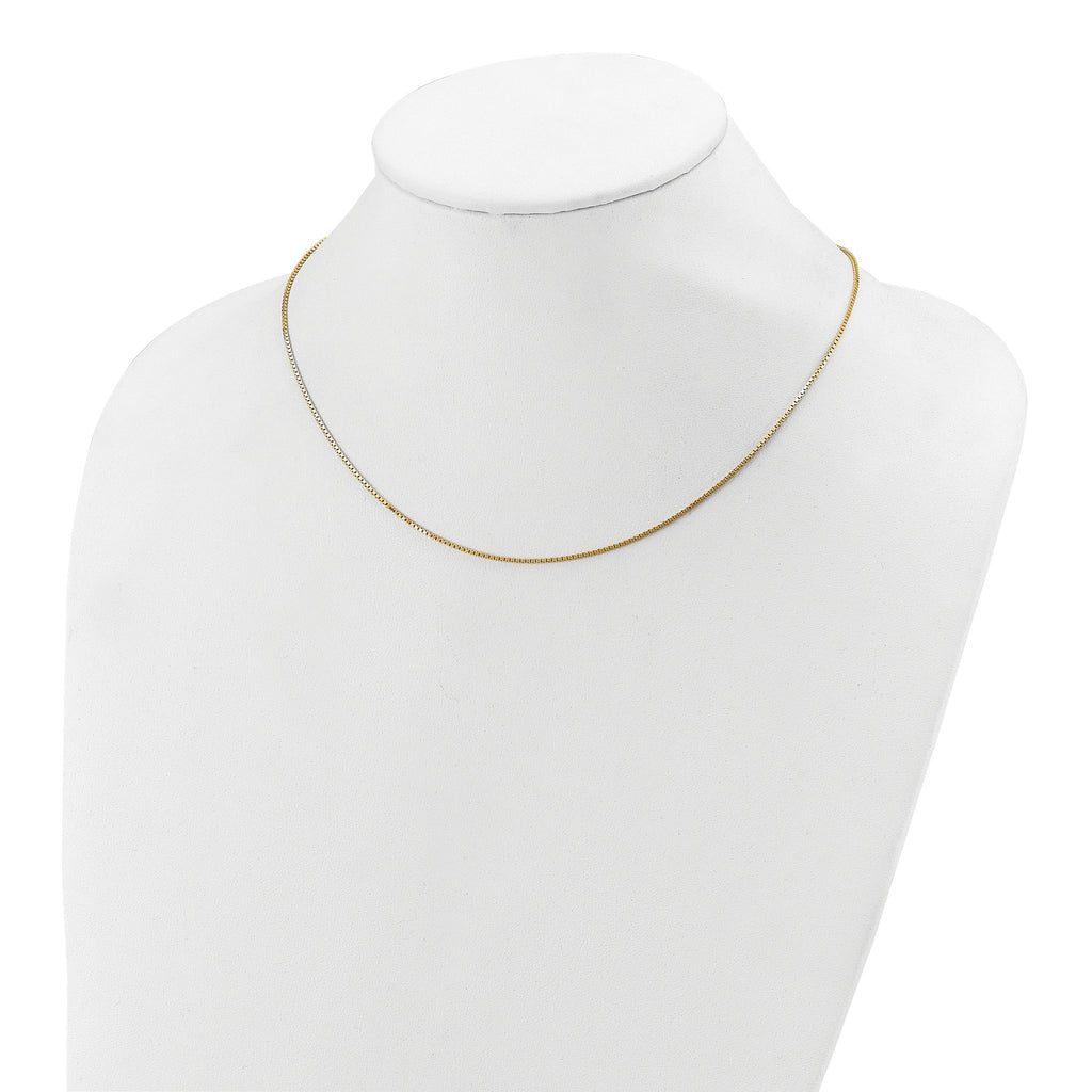 SS Gold-plated 1.1mm Box 1in+1in Adjustable Chain