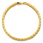 14k Brushed and Polished 12mm Fancy Link 8.5 inch Mens Bracelet