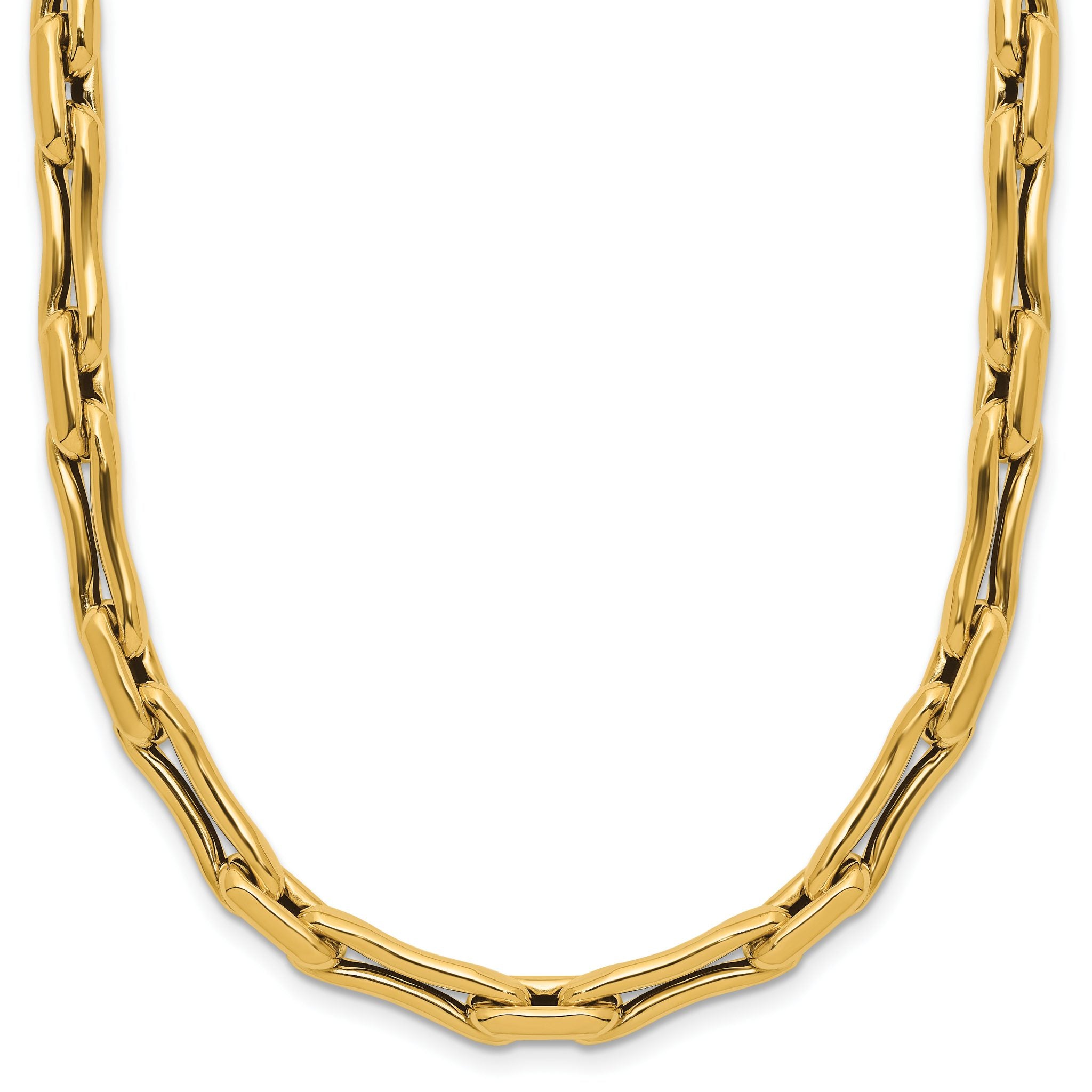 14K Polished Hollow Fancy Link Necklace Main image