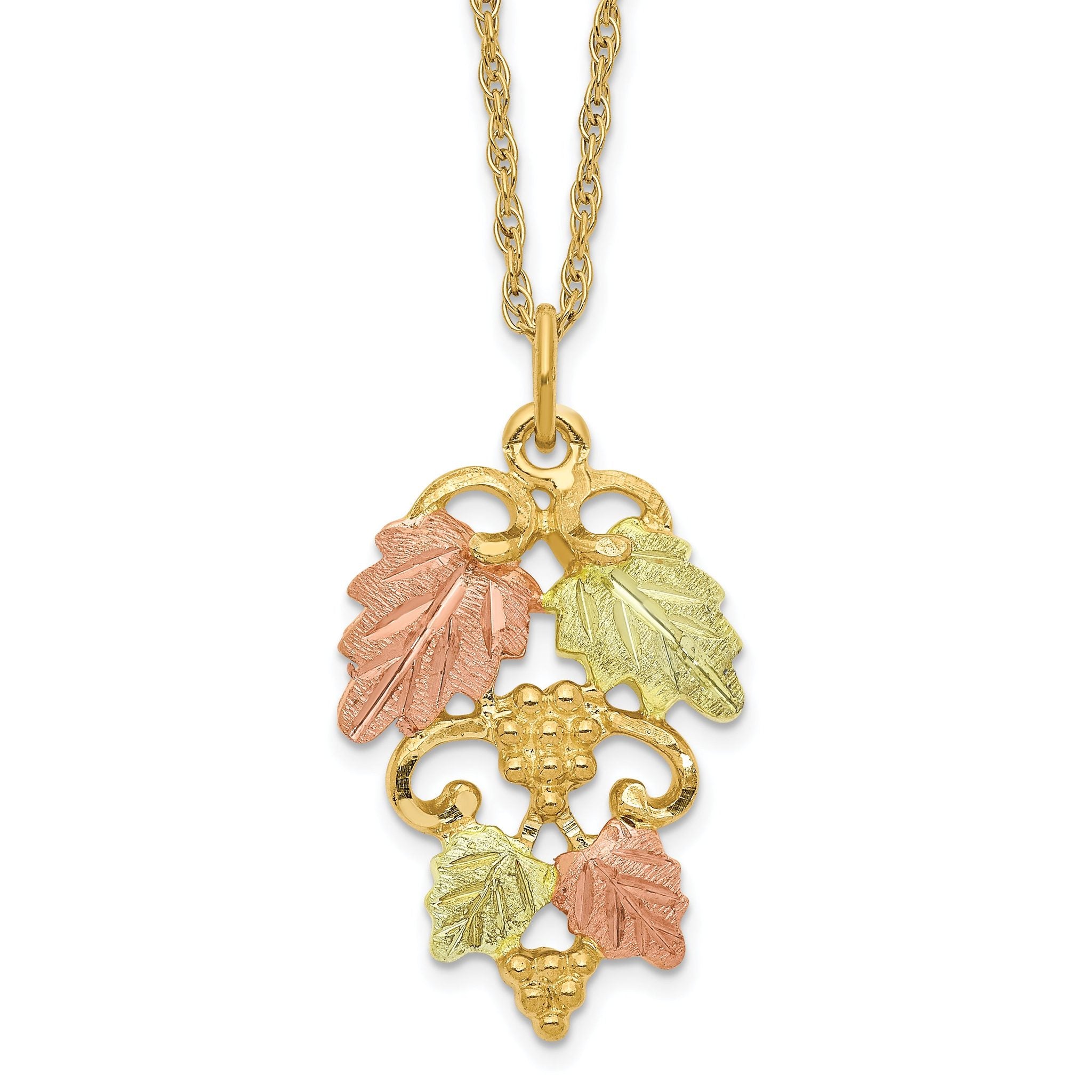 10K Tri-Color Gold Necklace with Themed Pendant by Sophia Jewelers Main image