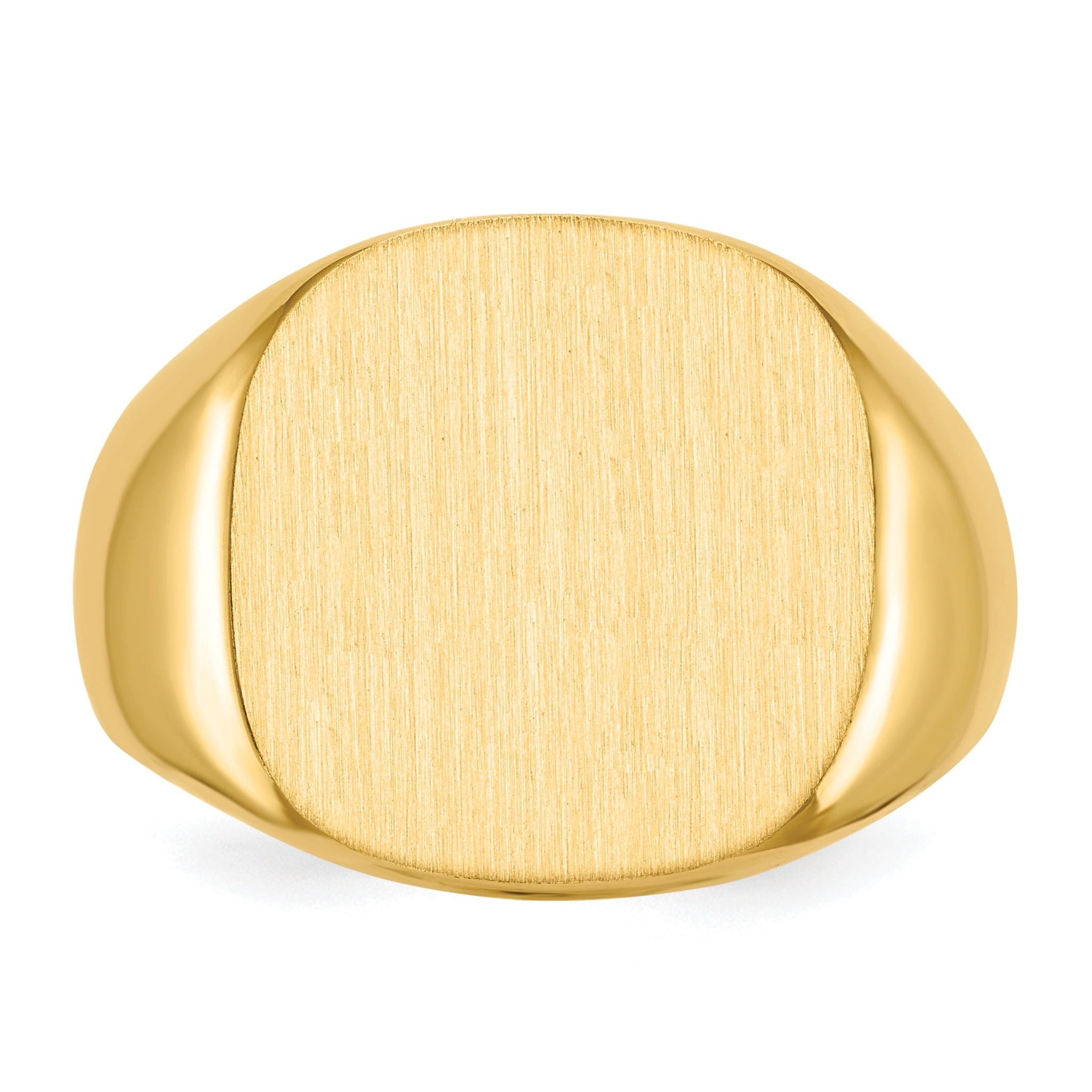 10k 16.0x17.0mm Closed Back Men's Signet Ring