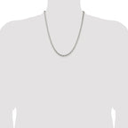 Beveled Oval Cable Chain Necklace in Sterling Silver