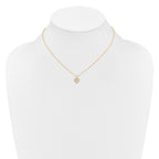 10k Madi K 3mm Blue Zircon Heart Birthstone Necklace