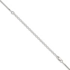 Box Chain Necklace in Sterling Silver, 1.5mm
