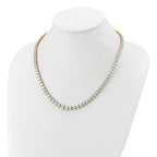 14k 40 3/8 carat Lab Grown Diamond VS+ F+ Complete Round 20 inch Graduated Tennis Necklace