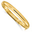 Sophia Jewelers 925 Sterling Silver Gold-Plated 8mm Hinged Bangle Bracelet