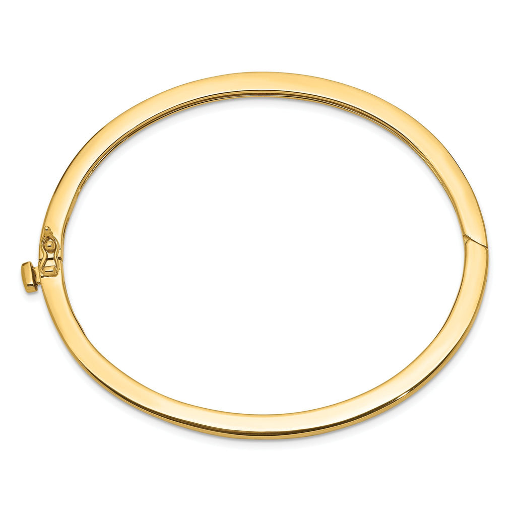 14k 2.5mm Polished Solid Hinged Bangle