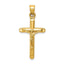 14K Gold Hollow Crucifix Pendant with Polished Finish Elegant & Timeless