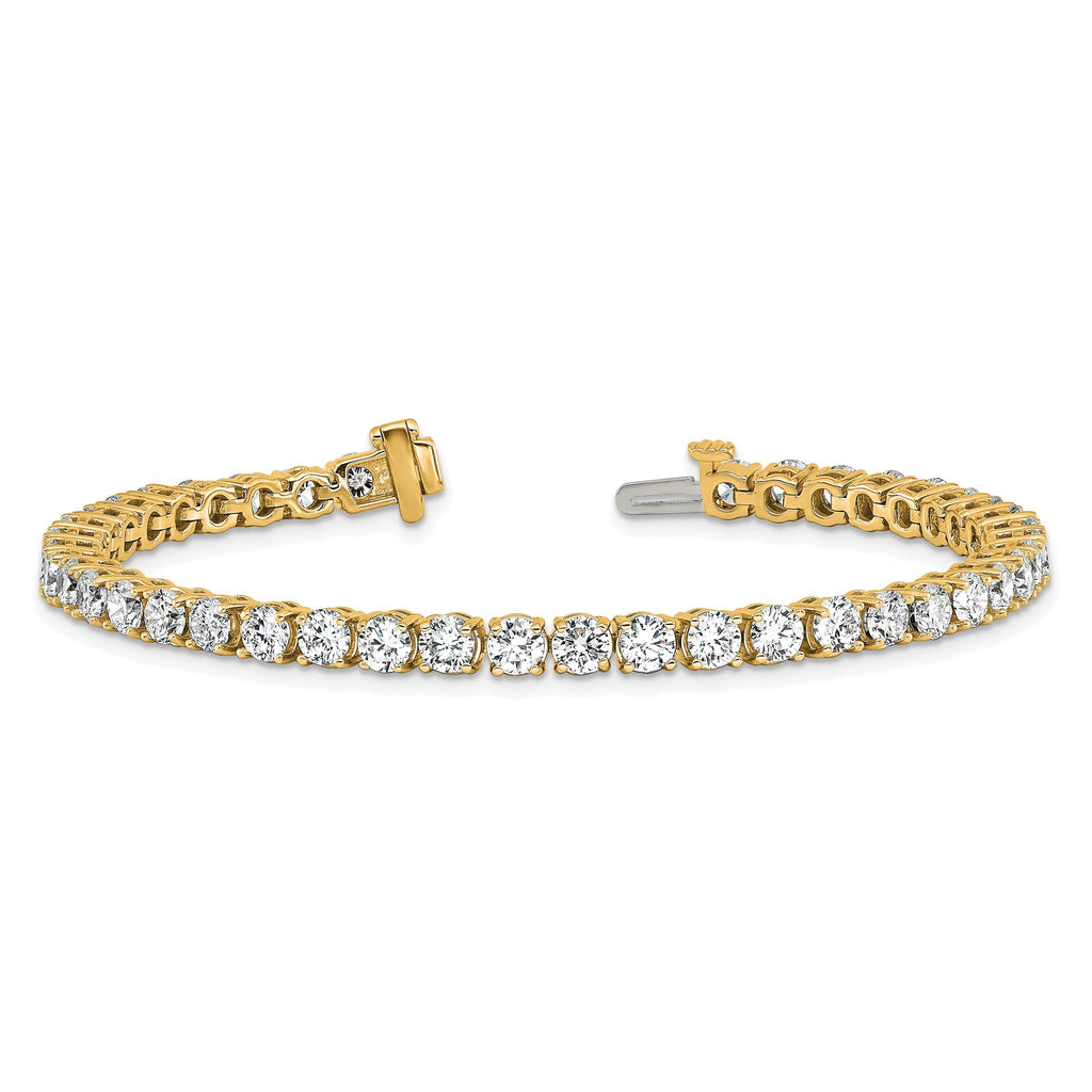14k 9 carat Lab Grown Diamond VS+ F+ Complete Tennis Bracelet