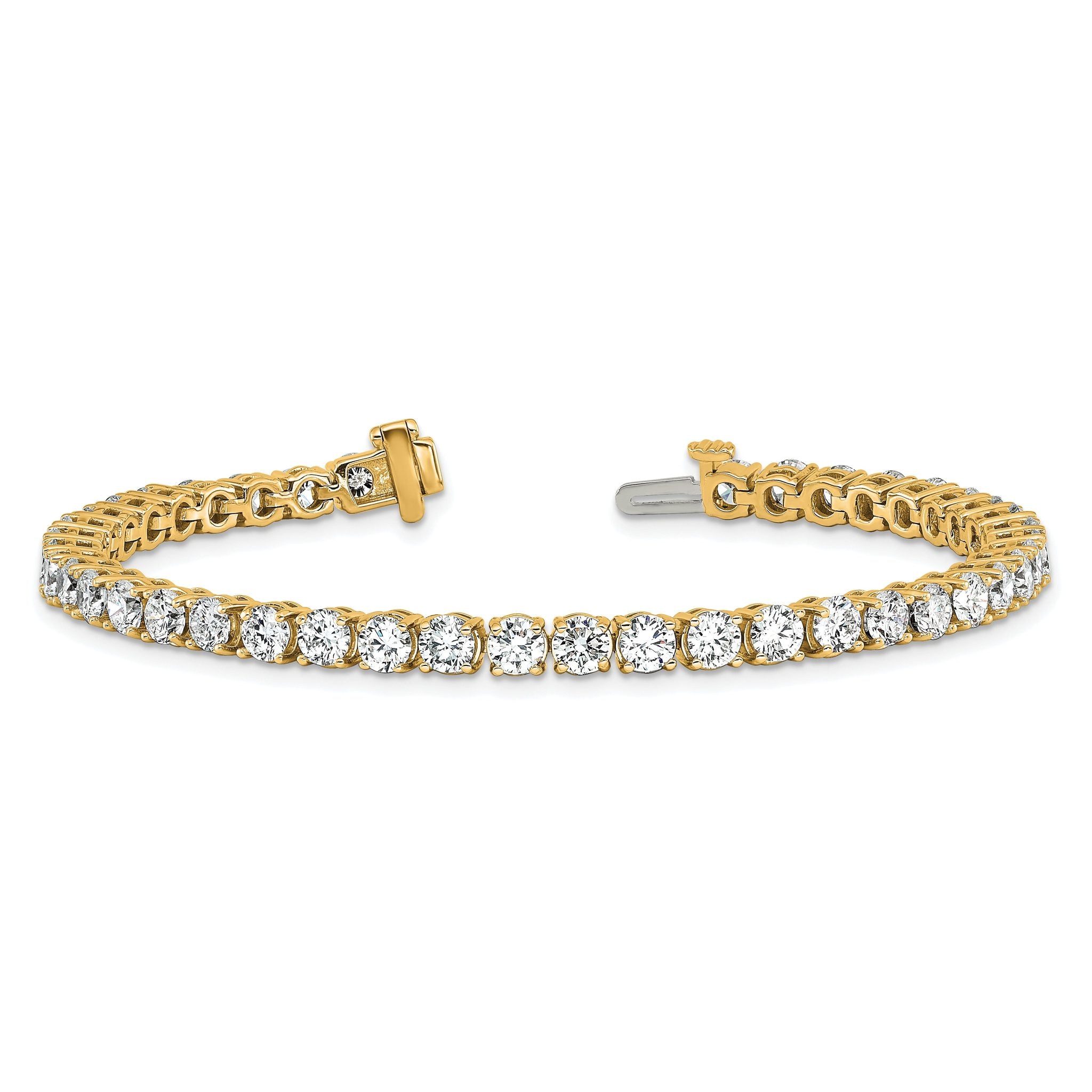 14k 9 carat Lab Grown Diamond VS+ F+ Complete Tennis Bracelet