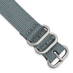 Military Ballistic Nylon Watch Band in Grey, 22mm