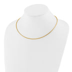 14K 2mm Round Omega Necklace