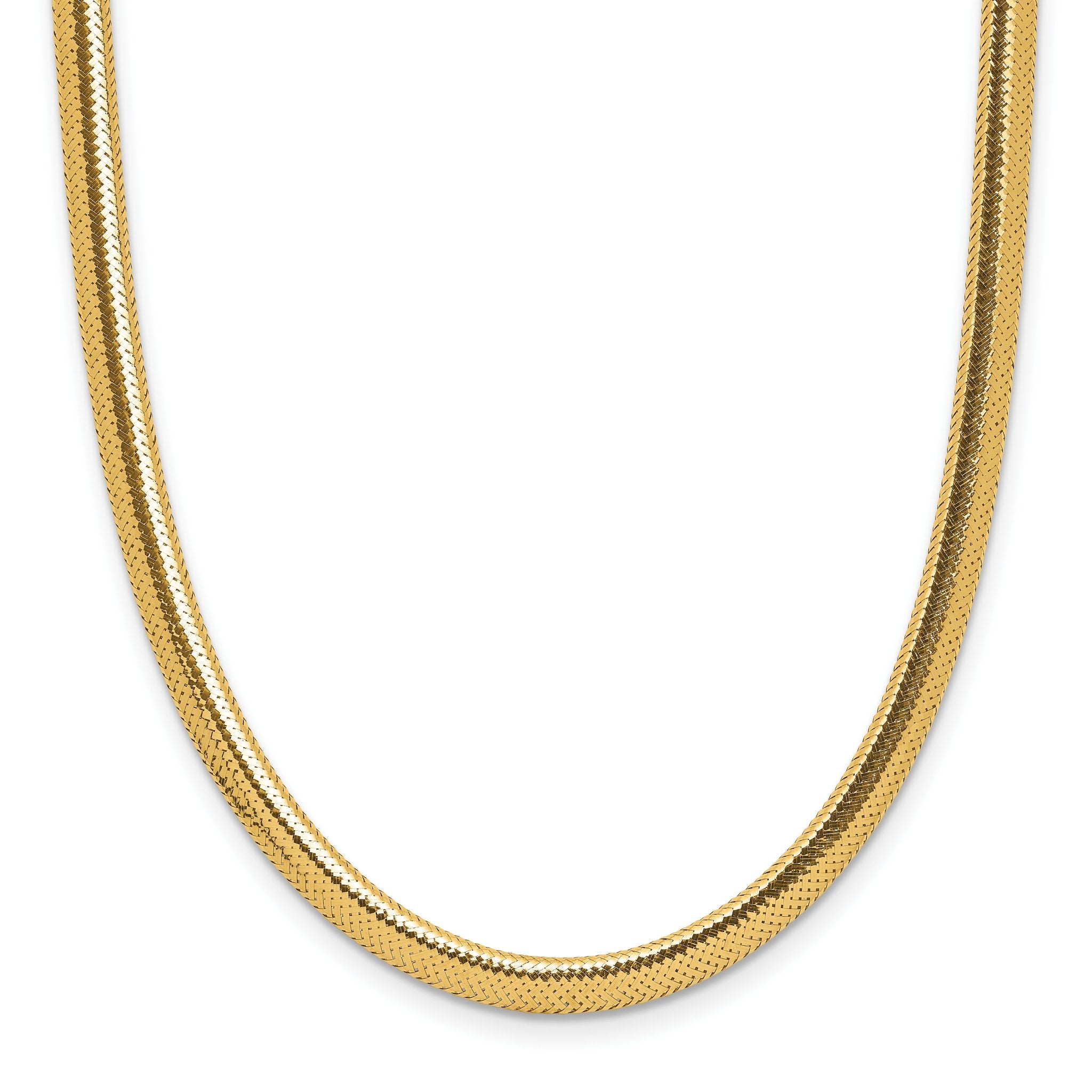 14K Polished Mesh Necklace Main image