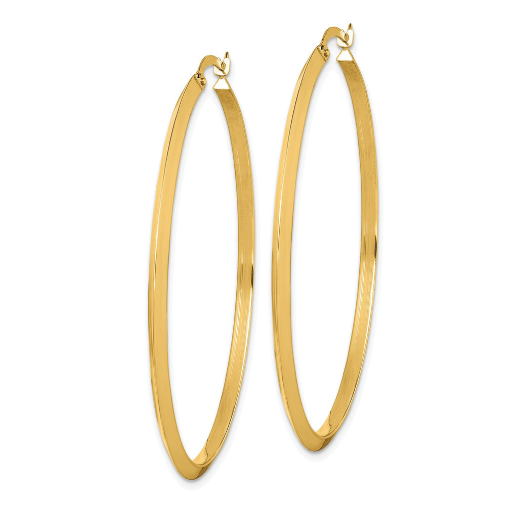 14K Polished Hoop Earrings
