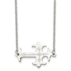 Sophia Jewelers Stainless Steel Sideways Cross Necklace Elegant Unisex Design