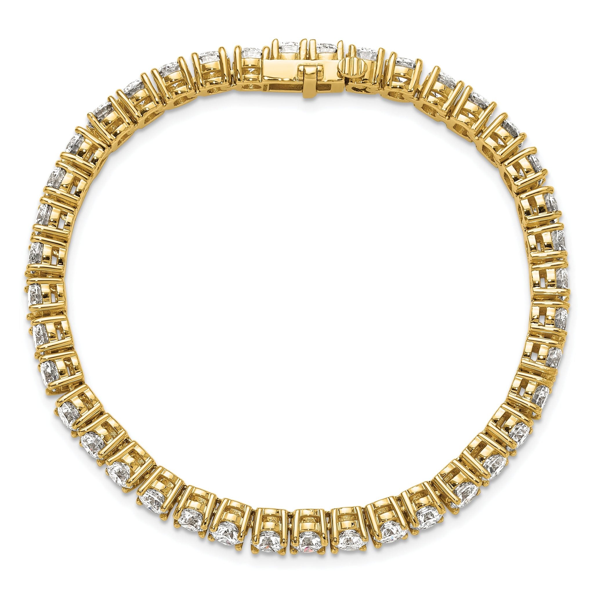 14k 14 carat Lab Grown Diamond VS/SI+ G+ Complete Tennis Bracelet