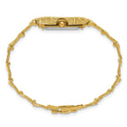 10k 15x31mm Champagne Dial Rectangular Face 7 inch Nugget Watch