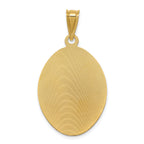 14K Gold & Rhodium Lady of Guadalupe Pendant with Diamond-Cut Detailing, Polished Finish