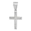 Sophia Jewelers Sterling Silver CZ Cross Pendant with Rhodium Polish Elegance
